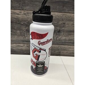 Cleveland Guardians Logo Brands 34oz Quencher Bottle White MLB Water Bottle